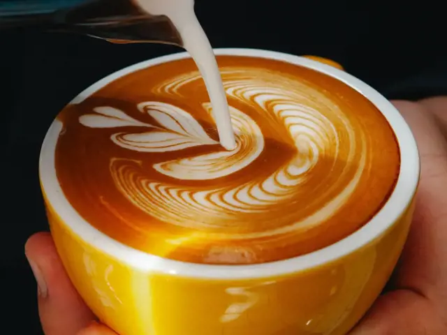 A cup of latte art