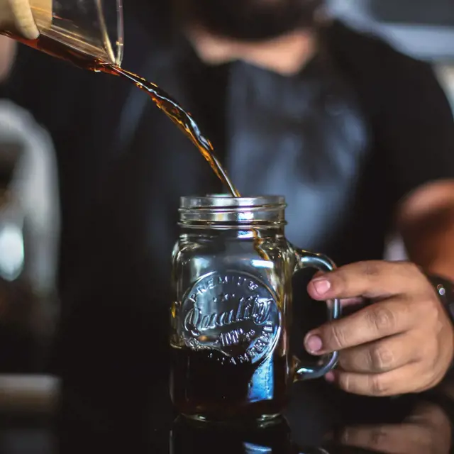 Pour Cold Brew With Vanilla In A Mason Jar Daniel Curran By Madefrombeans