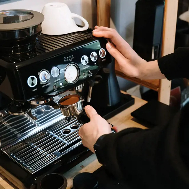 Temperature control options on a espresso machine